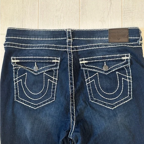 True Religion Jennie Curvy Skinnie Dark Blue Jeans Waist 36 - Picture 7 of 8